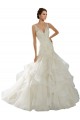 Ivoire Sirène Col V Tulle Robes de mariée Prix Réduit