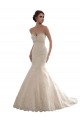 Ivoire Sirène Tulle Dentelle Classique Robes de mariée Prix Réduit