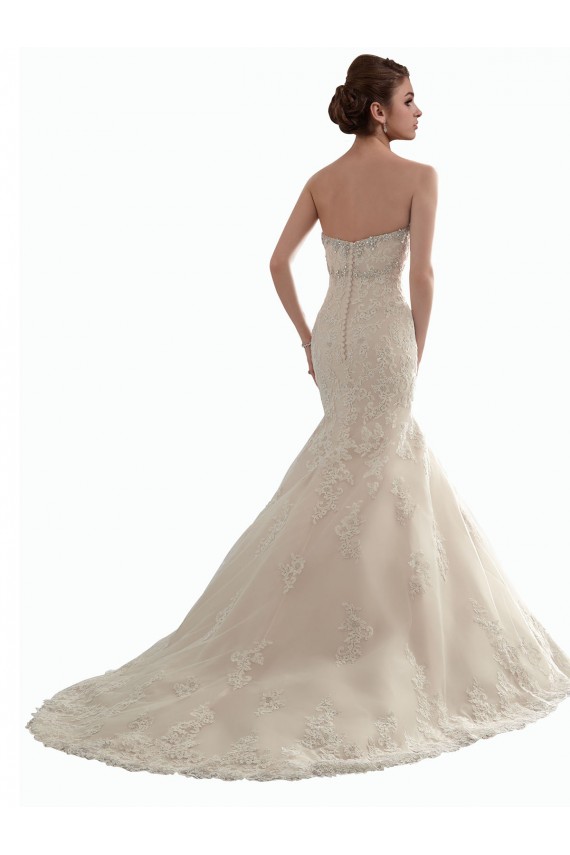 Ivoire Sirène Tulle Dentelle Classique Robes de mariée Prix Réduit