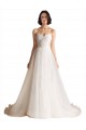 Ivoire Trapèze Balayage train Tulle Robes de mariée Prix Réduit