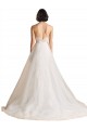 Ivoire Trapèze Balayage train Tulle Robes de mariée Prix Réduit