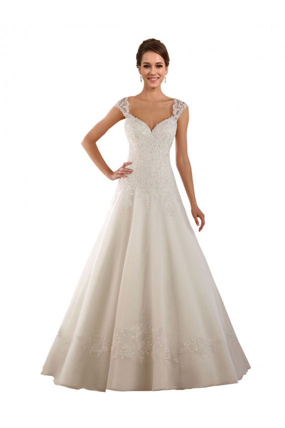 Ivoire Trapèze Dentelle Robes de mariée Prix Réduit