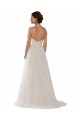 Ivoire Trapèze Illusion Balayage train Tulle Robes de mariée Prix Réduit