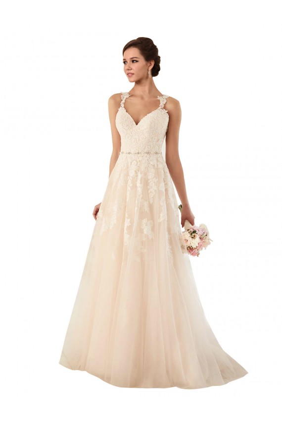 Ivoire Trapèze Tulle Dentelle Robes de mariée Prix Réduit