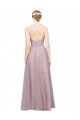 Light Lilac Trapèze Tulle Dentelle Longue Robes demoiselle d'honneur Prix Réduit