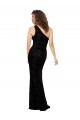 Noir Fourreau Velours Floral Velours Stretch Longue Robes demoiselle d'honneur Prix Réduit