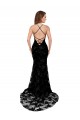 Noir Sirène Col Haut Dentelle Longue Formelles Robes demoiselle d'honneur / Robes de soirée / Robes de bal Prix Réduit