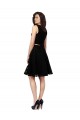 Noir Trapèze Col bijou Dentelle Courte Robes demoiselle d'honneur / Robes de cocktail Prix Réduit