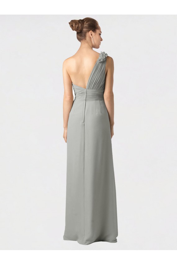 Noir Trapèze Mousseline Longue Robes demoiselle d'honneur Prix Réduit
