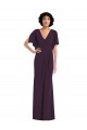 Pourpre Fourreau Col V Spandex Longue Formelles Robes demoiselle d'honneur / Robes de soirée / Robes de bal Prix Réduit