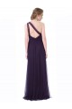 Prune Trapèze Tulle Longue Robes demoiselle d'honneur Prix Réduit