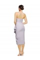 Lilas arctique Fourreau Sans bretelle midi Crêpe Stretch Courte Asymétrique Robes demoiselle d'honneur / Robes de soirée / Robes de cocktail Prix Réduit