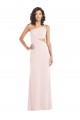 Rose Trompette Crêpe Stretch Longue Formelles Robes demoiselle d'honneur / Robes de soirée / Robes de bal Prix Réduit