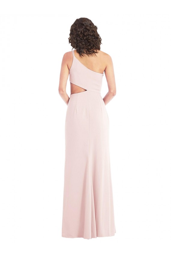 Rose Trompette Crêpe Stretch Longue Formelles Robes demoiselle d'honneur / Robes de soirée / Robes de bal Prix Réduit