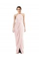 Rose Trompette Licou Crêpe Stretch Longue Robes demoiselle d'honneur / Robes de bal Prix Réduit