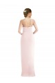 Rose Trompette Licou Crêpe Stretch Longue Robes demoiselle d'honneur / Robes de bal Prix Réduit