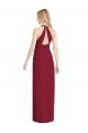 Rose du Désert Trompette Licou Col V Mousseline Longue Formelles Robes demoiselle d'honneur / Robes de soirée Prix Réduit