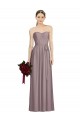 Rose poudré Trapèze Mousseline Longue Robes demoiselle d'honneur Prix Réduit