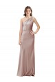 Rose poussiéreux Fourreau Satiné Stretch Longue Formelles Robes demoiselle d'honneur / Robes de soirée / Robes de bal Prix Réduit