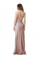 Rose poussiéreux Fourreau Satiné Stretch Longue Formelles Robes demoiselle d'honneur / Robes de soirée / Robes de bal Prix Réduit