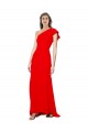Rouge Sirène Col Haut Crêpe Stretch Longue Formelles Robes demoiselle d'honneur / Robes de soirée / Robes de bal Prix Réduit