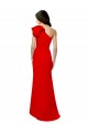 Rouge Sirène Col Haut Crêpe Stretch Longue Formelles Robes demoiselle d'honneur / Robes de soirée / Robes de bal Prix Réduit
