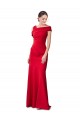 Rouge Sirène Crêpe Stretch Longue Formelles Robes demoiselle d'honneur / Robes de soirée / Robes de bal Prix Réduit