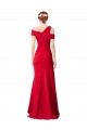 Rouge Sirène Crêpe Stretch Longue Formelles Robes demoiselle d'honneur / Robes de soirée / Robes de bal Prix Réduit