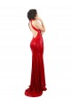 Rouge Sirène Licou Col Haut Paillette Longue Formelles Robes demoiselle d'honneur / Robes de soirée / Robes de bal Prix Réduit