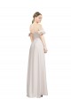 Rouge Trapèze Épaule Dénudée Crêpe Stretch Longue Formelles Robes demoiselle d'honneur / Robes de soirée / Robes de bal Prix Réduit
