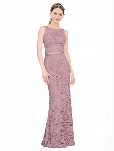 Sirène Illusion Dentelle Longue Robes demoiselle d'honneur / Robes de bal Prix Réduit