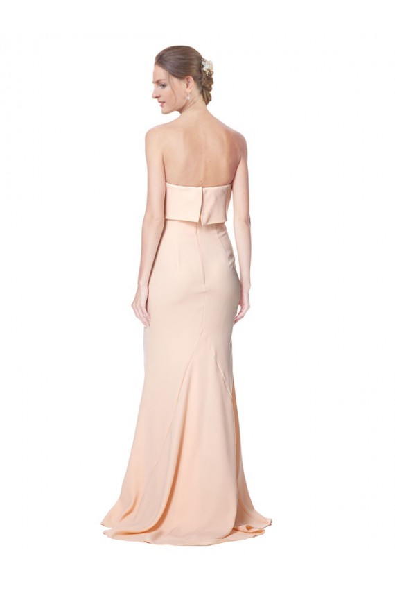 Sirène Sans bretelle Col Haut Crêpe Stretch Longue Formelles Robes demoiselle d'honneur / Robes de soirée / Robes de bal Prix Réduit