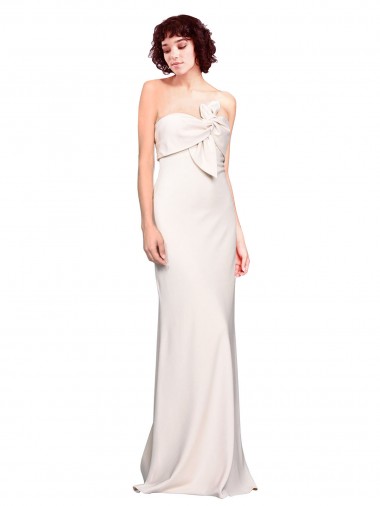 Sirène Sans bretelle Crêpe Stretch Longue Robes demoiselle d'honneur / Robes de bal Prix Réduit
