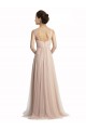 Trapèze Col Carré Tulle Longue Robes demoiselle d'honneur Prix Réduit
