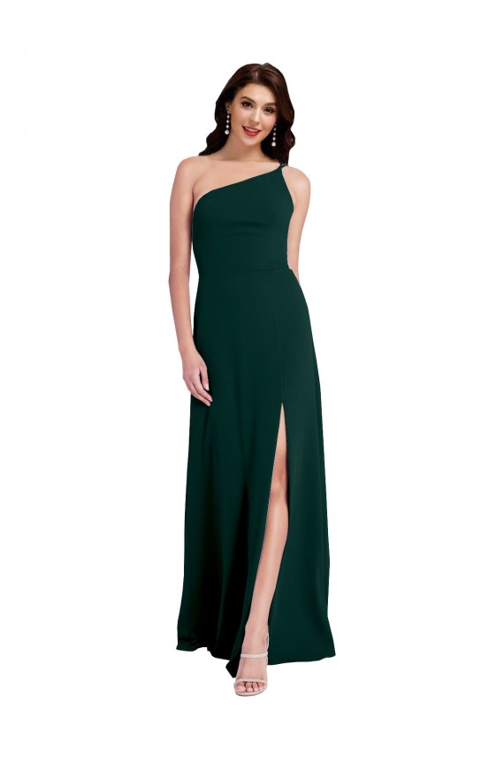 Trapèze Crêpe Stretch Longue Formelles Robes demoiselle d'honneur / Robes de soirée / Robes de bal Prix Réduit