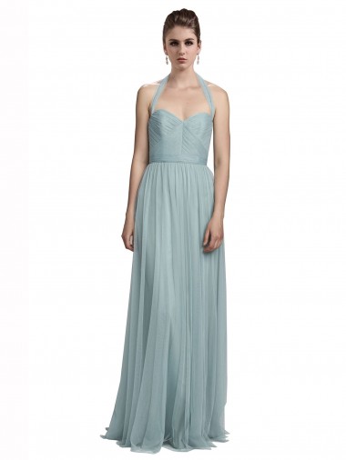 Trapèze Licou Tulle Longue Robes demoiselle d'honneur Prix Réduit