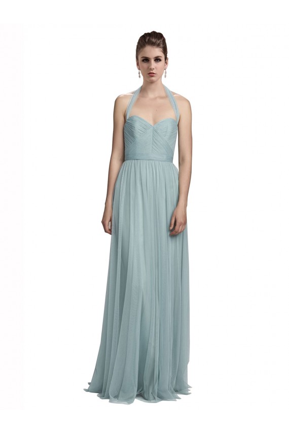 Trapèze Licou Tulle Longue Robes demoiselle d'honneur Prix Réduit