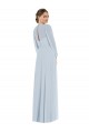 Trapèze Sans bretelle Mousseline Longue Formelles Robes demoiselle d'honneur / Robes de soirée Prix Réduit