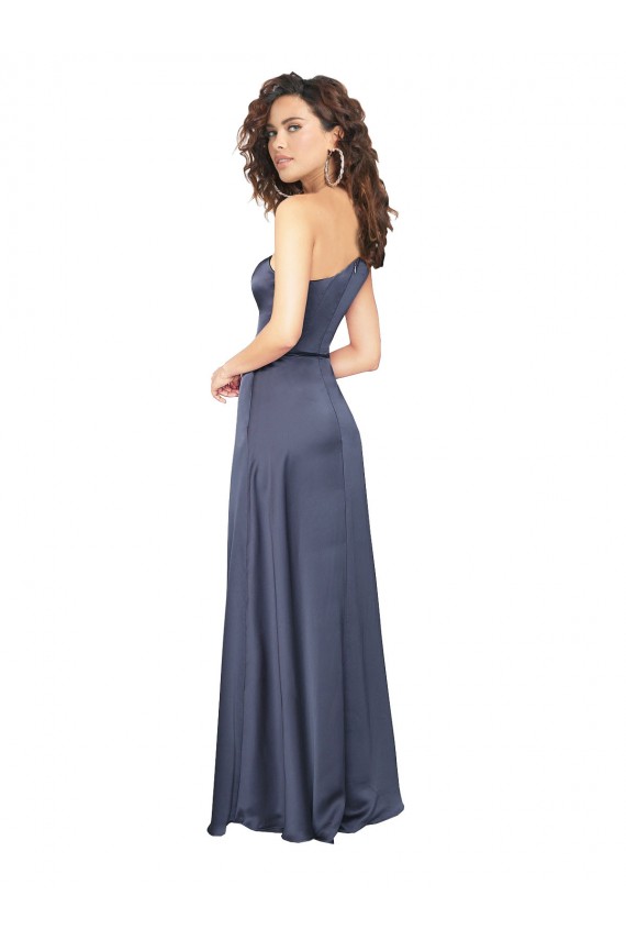 Trapèze Satiné Soyeux Longue Formelles Robes demoiselle d'honneur / Robes de soirée / Robes de bal Prix Réduit