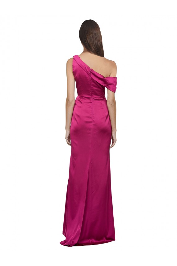 Trapèze Satiné Stretch Longue Formelles Robes demoiselle d'honneur / Robes de soirée / Robes de bal Prix Réduit