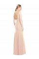 Trompette Bateau Crêpe Stretch Longue Robes demoiselle d'honneur / Robes de bal Prix Réduit