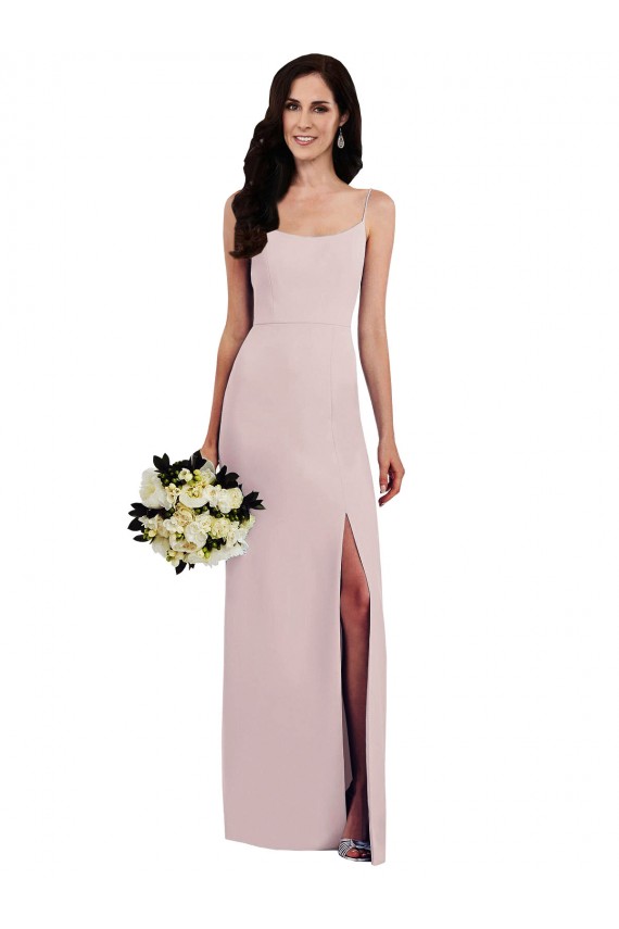 Trompette Bretelles spaghetti Crêpe Stretch Longue Formelles Robes demoiselle d'honneur / Robes de soirée / Robes de bal Prix Réduit