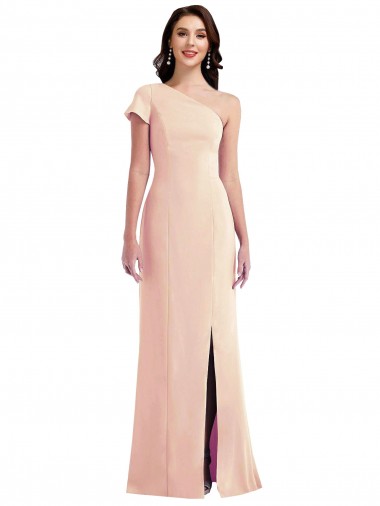 Trompette Crêpe Stretch Longue Formelles Robes demoiselle d'honneur / Robes de soirée / Robes de bal Prix Réduit