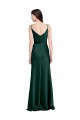 Vert Chasseur Fourreau Satiné Stretch Longue Formelles Robes demoiselle d'honneur / Robes de soirée / Robes de bal Prix Réduit