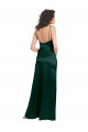 Vert Chasseur Trapèze Scoop Satiné Stretch Longue Formelles Robes demoiselle d'honneur / Robes de soirée / Robes de bal Prix Réduit