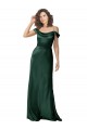 Vert Chasseur Trapèze Épaule Dénudée Bretelles spaghetti Satiné Stretch Longue Formelles Robes demoiselle d'honneur / Robes de soirée / Robes de bal Prix Réduit
