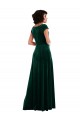Vert foncé Trapèze Velours Stretch Longue Robes demoiselle d'honneur / Robes de bal Prix Réduit