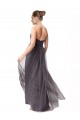 Vintage Rose Trapèze Tulle Longue Robes demoiselle d'honneur Prix Réduit