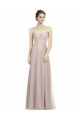 Vintage Rose Trapèze Tulle Longue Robes demoiselle d'honneur Prix Réduit